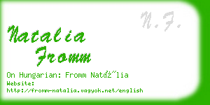 natalia fromm business card